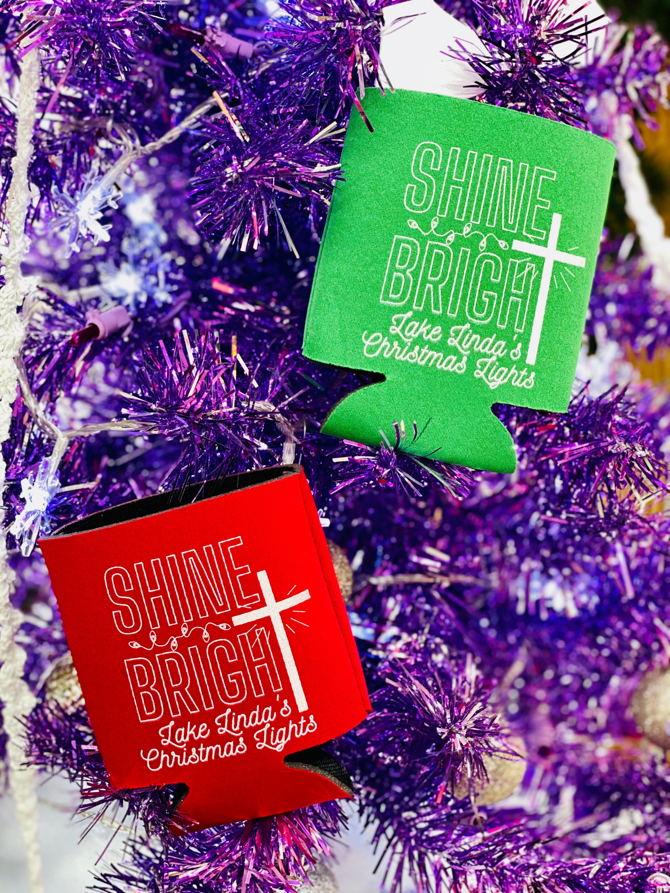 Lake Linda’s CHRISTmas Lights Shine Bright Koozie | Lake Linda's ...